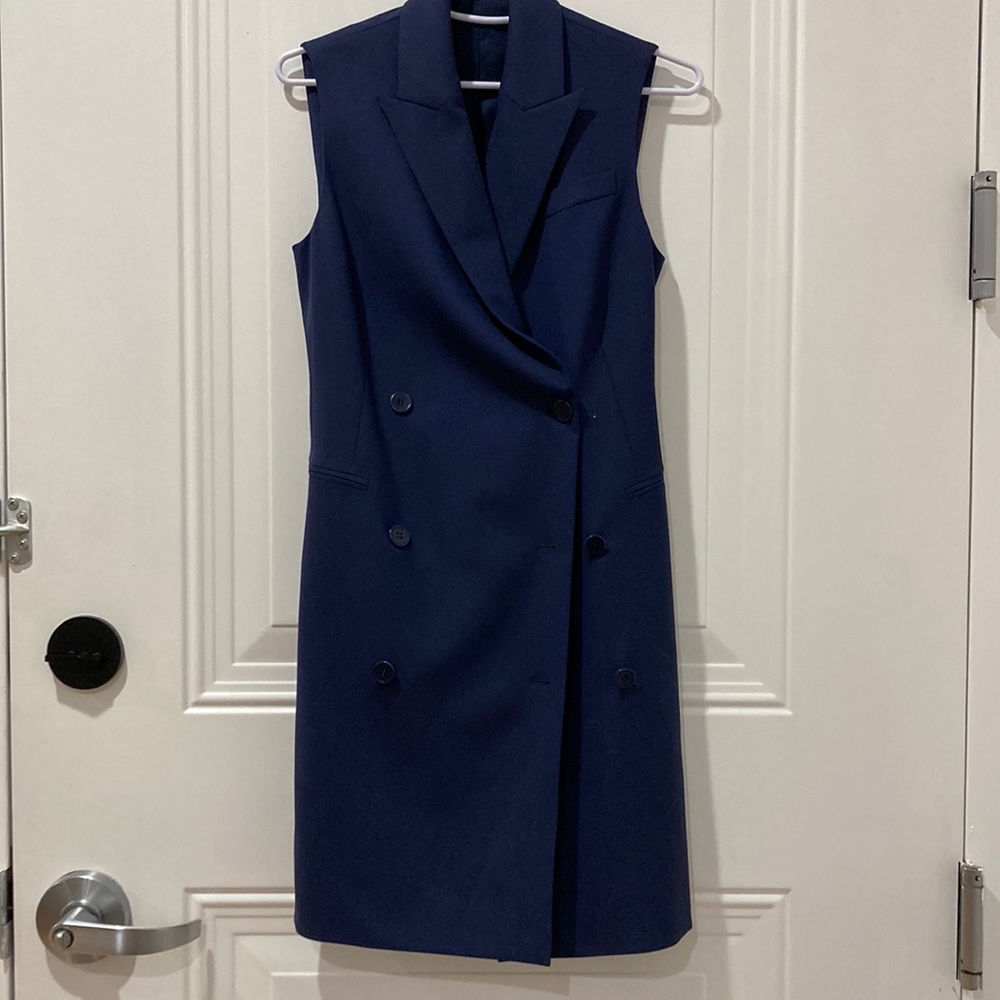 Theory blazer dress sea blue wool